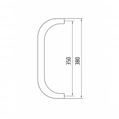 Ручка-скоба DOORLOCK PHS03/25/350  мм, SSS матовая нержавеющая сталь