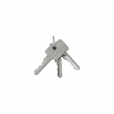 Цилиндровый механизм DOORLOCK Standard Z45xK45мм PN матовый никель с поворотной кнопкой, 3 ключа