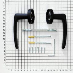 Ручка дверная DOORLOCK Звездная линия Rigel M027 Black matt (черная матовая) A=35-55мм
