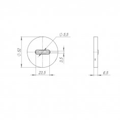 Накладка на сувальдный замок ESC.S-auto.RLR/R.486 BL-24 черный (1шт.)