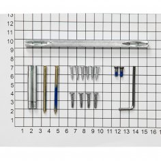 Комплект крепления для ручек на розетках для A=60-90мм, шток 8х140мм