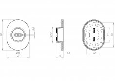 Накладка на сувальдный замок ESC.S-auto.RLR/U/R.477 GR-23 графит (1шт.)