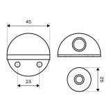 СТАНДАРТ 610+3М SN мат. никель СКОТЧ ограничитель дверной ЕВРОПАКЕТ