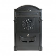 Ящик почтовый АЛЛЮР №4011 "Герб" черный