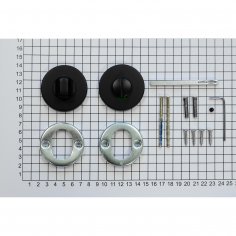 Поворотная кнопка DOORLOCK V E08/WC/6/RG/SS BL черная, с индикатором