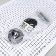 Поворотная кнопка DOORLOCK V E08/WC/6/RG/SS BL черная, с индикатором