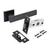 АЛЛЮР АРТ  "ЛАНА" BL/BL+L45-8 BL (86150/S45) матовый черный Комплект ручка и защелка