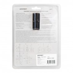 АЛЛЮР АРТ  "ЛАНА" BL/W+L45-8 BL (861511/S45) матовый черный/белый Комплект ручка и защелка