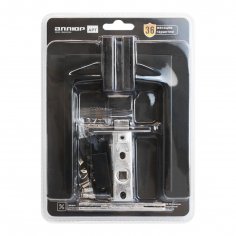 АЛЛЮР АРТ  "ЛАНА" BL/BL+L45-8 BL (86150/S45) матовый черный Комплект ручка и защелка