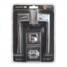 АЛЛЮР АРТ "ЛАНА" CP/W +L7050S CP+BK-S2 CP (86211/S7050) хром/белый Комплект ручка и защ с фикс