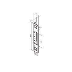 Запорная планка DOORLOCK SPL 0068 ST/ZN, оцинкованная