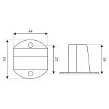 СТАНДАРТ 611+3М WW матовый белый СКОТЧ ограничитель дверной ЕВРОПАКЕТ