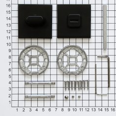 Поворотная кнопка DOORLOCK TK06/S/WC Slim Black, черная