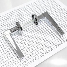 Ручка дверная DOORLOCK Zent A55R CP, полированный хром