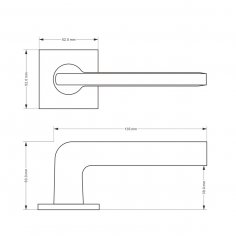 Ручка дверная DOORLOCK Mirage A18S Slim Black, черная