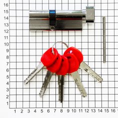 Цилиндровый механизм DOORLOCK V K2300Z N серия Variant, никелированный, 45xK35мм, 5 ключей