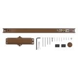 АЛЛЮР Доводчик дверной COMFORT ДД 168/3-4 AH-C (до 100 кг) коричневый RAL8024, со скользящей тягой,