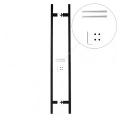 Ручки-скобы Avers Square HC-0920-40*20/800-INOX/201-BLM