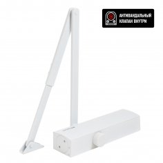 БУЛАТ Доводчик дверной PROFI (ПРОФИ) ДД 802/5 B-W (25-120 кг) белый, морозостойкий (10)