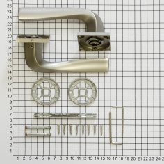 Ручка дверная DOORLOCK Crystal A10S Slim MBSN, матовый никель