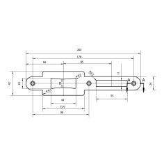 Запорная планка DOORLOCK DL P401R, для замка с роликом DL401R