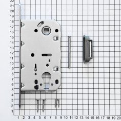 Замок дверной магнитный Doorlock DL451M/С/50/85/18/SN, цилиндровый, матовый никель