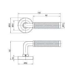 Ручка дверная DOORLOCK Oxford M046, темная бронза