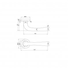 Ручка дверная DOORLOCK M101/Y Capella, матовая латунь