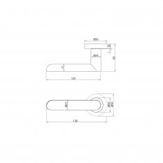 Ручка дверная DOORLOCK Libra M008R Black matt, черная матовая