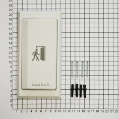 Кнопка локтевая DOORLOCK PB02 белая, накладная, IP30