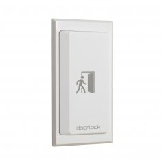 Кнопка локтевая DOORLOCK PB02 белая, накладная, IP30