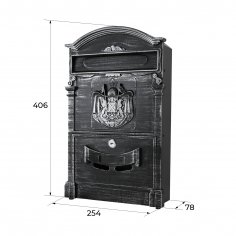 Ящик почтовый АЛЛЮР №4010В старое серебро