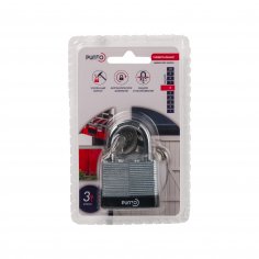 Замок навесной PK-6540 3 key англ.