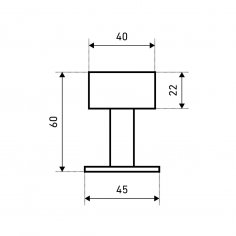 СТАНДАРТ 4540B SS INOX нержавеющая сталь ограничитель дверной