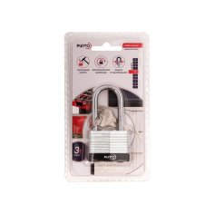 Замок навесной PK-6540L 3 key англ. длинная дужка
