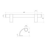 БУЛАТ РС-02.400.9016 белый, регулируемая, ручка скоба для алюм. и ПВХ дверей,(АРД-02)