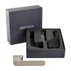 Ручка дверная DOORLOCK Phantom Nocturne Z73P MBSN, матовый никель, скрытая розетка