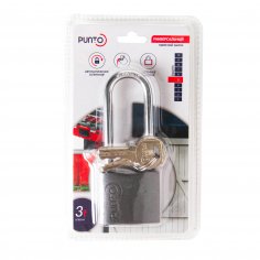Замок навесной PK-0138 L 3 key англ.ключ. 