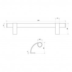 БУЛАТ РС-02.500.9005 черный, регулируемая, ручка скоба для алюм. и ПВХ дверей,(АРД-02)