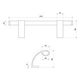 БУЛАТ РС-03.345.8017 коричневый, регулируемая, ручка скоба для аллюм. и ПВХ дверей,(АРД-03)