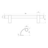 БУЛАТ РС-02.500.7024 сер.графит, регулируемая,  ручка скоба для алюм. и ПВХ дверей,(АРД-02)