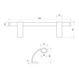 БУЛАТ РС-03.400.9005 черный, регулируемая, ручка скоба для аллюм. и ПВХ дверей,(АРД-03)