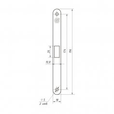 Замок дверной Гардиан Soft 1 P WC GRF, графит