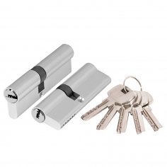 Цилиндровый механизм (AX200/100) AX2000Key100 mm (45+10+45) CP хром 5 кл.