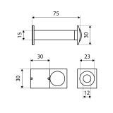 БУЛАТ ГД 02.16.04 (70/130 мм) хром Глазок дверной