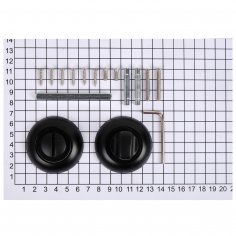 Поворотная кнопка DOORLOCK TK06/R/WC Black черная, шток 6мм