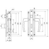 БУЛАТ ЗВ4-1.25.02.9005 черный БЕЗ МЦ Замок для КАЛИТКИ врезной с ручкой