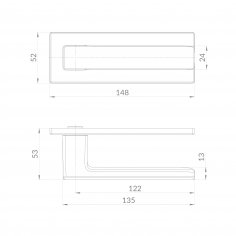 Ручка раздельная K.EST.Q52.MEGA XL BL-24 черный