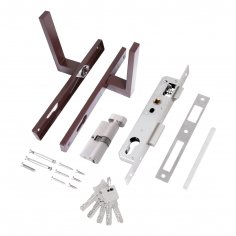 СТАНДАРТ 8520.02.8017 коричневый, ключ-вертушка  Замок врезной с/руч