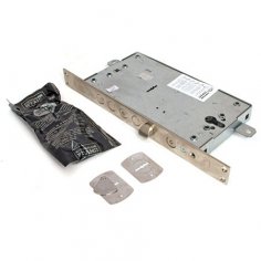 Замок врез. РУБИН 1.08.46  никель, сувальдный стержни 4 шт. диаметр 18мм тяги под фалевую ручку